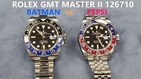 rolex gmt batman vs pepsi.